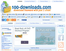 Tablet Screenshot of 100-downloads.com